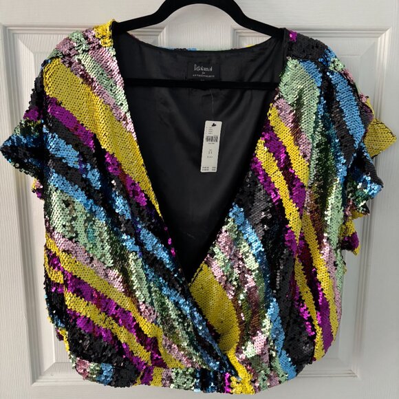 NWT Anthropologie Multicolor Sequin Top - Picture 2 of 4